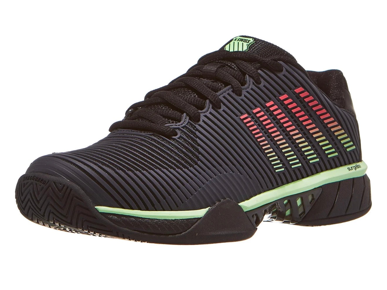 Scarpe KSwiss Hypercourt Express 2 Nero/Verde/Lava Uomo - TUTTE LE SUPERFICI