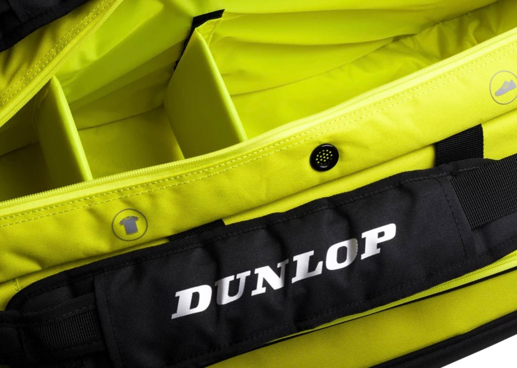 Borsa per racchette Dunlop D TAC SX-Performance 12RKT Thermo Black/Yellow