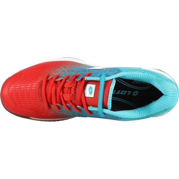 scarpe da tennis lotto superrapina 100 blu/rosse - immagine 4