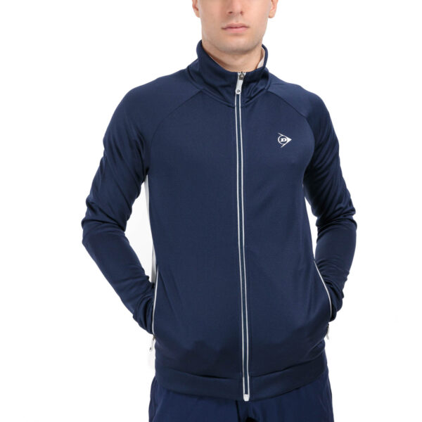 Giacca dunlop knitted navy/white