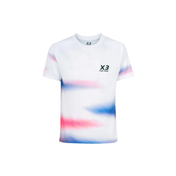 T-shirt tennis/padel por tres seattle bianco